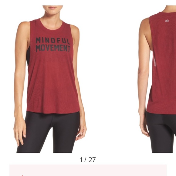 ALO Yoga Tops - Alo yoga mindful movement heatwave graphic tank